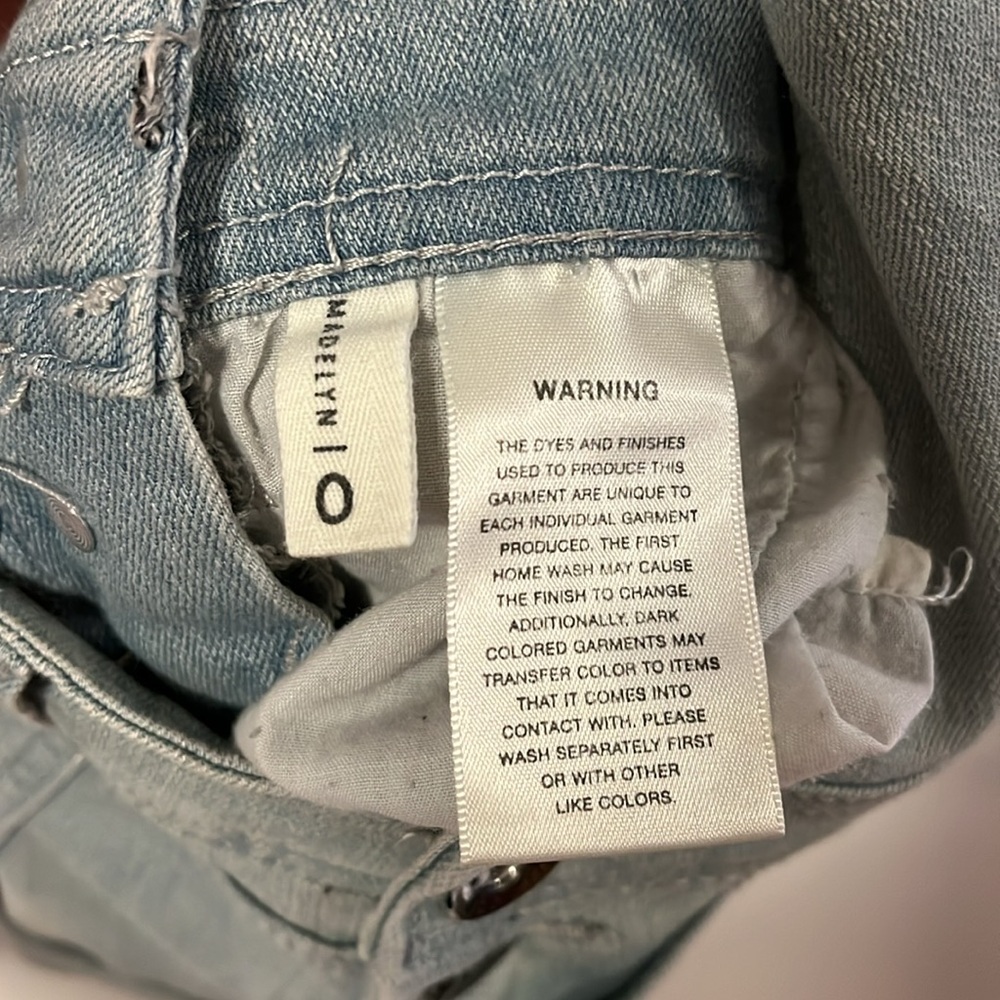 Empyre Madelyn Overall Shorts Distressed Denim - Picture 9 of 9